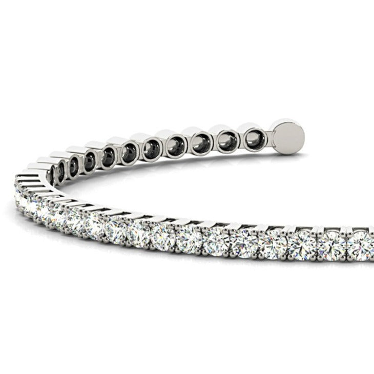 2.0 ctw Round Diamond Bangle Bracelet-VIRABYANI